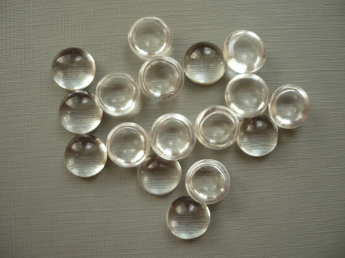 Kabošon - křišťál 10 mm, 1 ks