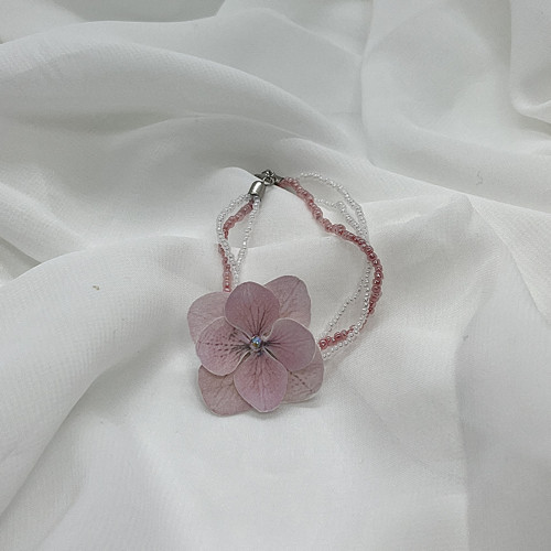 Náramek z rokajlu Hortenzie Rosa