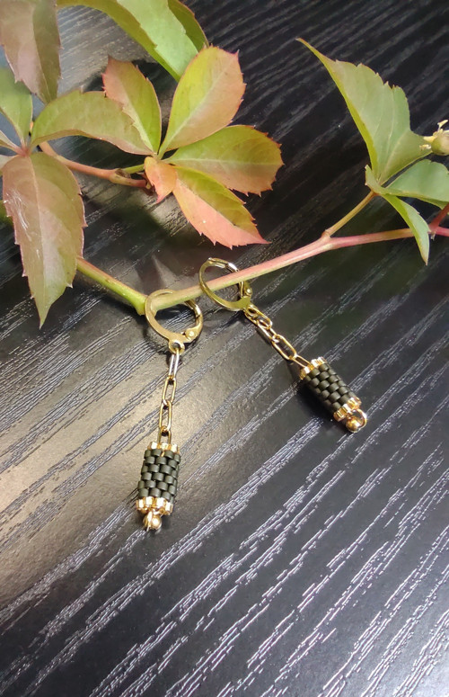 Náušnice Golden olive — foto 1