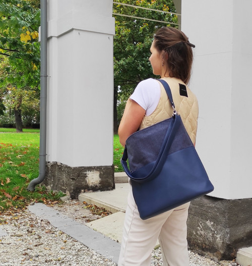 Mia maxi bag modrá
