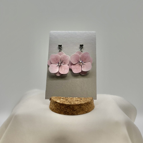 Náušnice s kuličkou Hortenzie Rosa