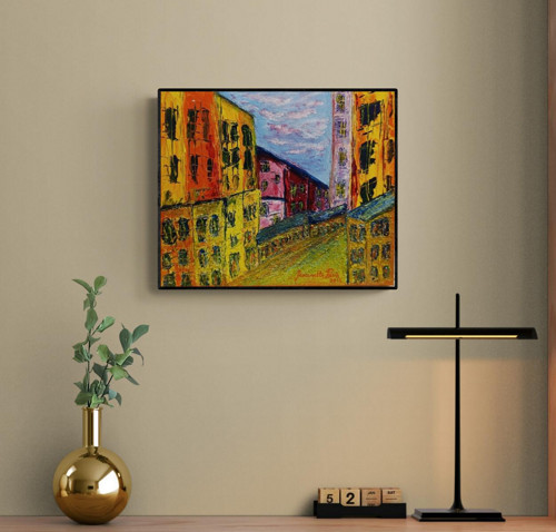 61. Polední klid, olej, rozměry 25x30 cm.