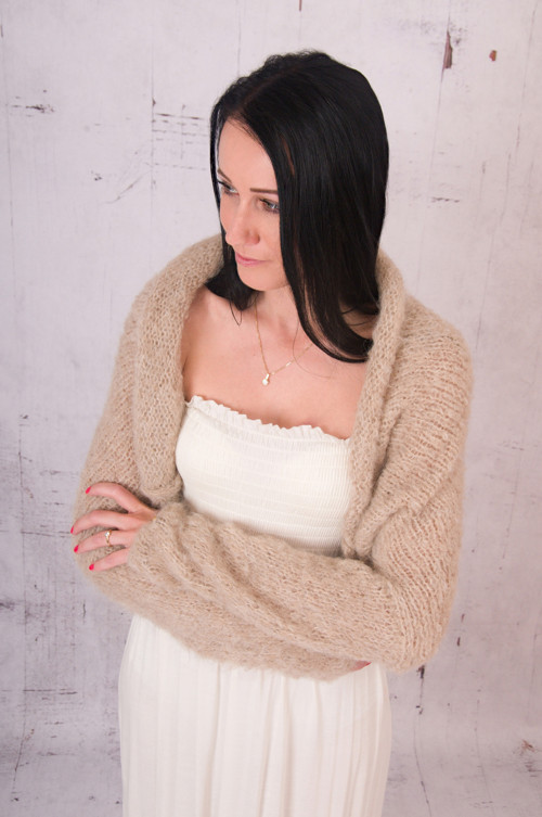 Hebké bolero Sára - alpaca,merino vlna