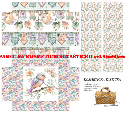 Panel na taštičku bavlna — foto 1