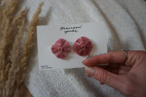 Macramé sponečky do vlasů Růžové — foto 1