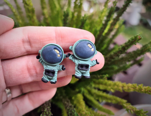 Náušnice ASTRONAUT, zelená