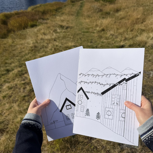 Skandinávské domy – Kolekce ilustrací