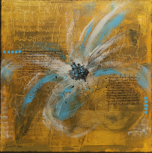 281.Tyrkys jí sluší, rozměry 50x50 cm.