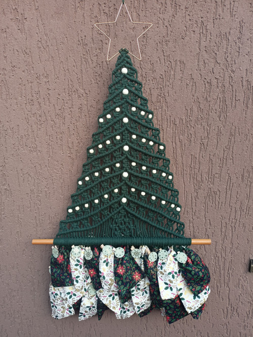 Adventní kalendář, vánoční stromeček, macramé