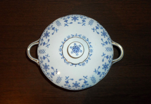 Starožitná porcelánová TERINA, zlacená MÍSA