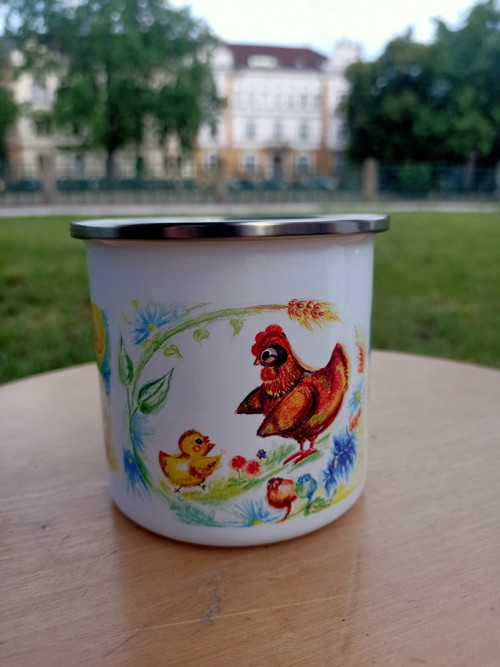 Smaltovaný hrneček ,,Jak to bylo pohádko.."