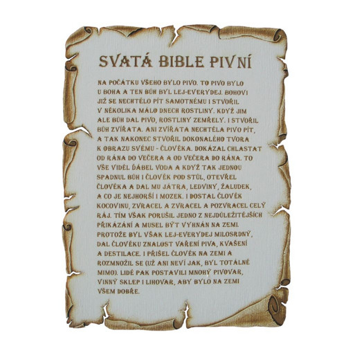 862 / Svatá Bible PIVNÍ - pergamen MALÝ
