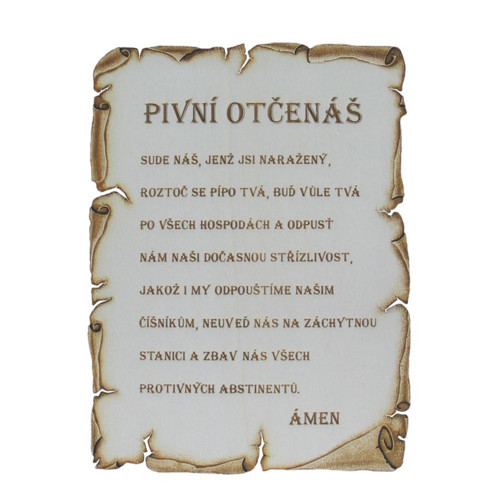 860 / PIVNÍ otčenáš - pergamen MALÝ