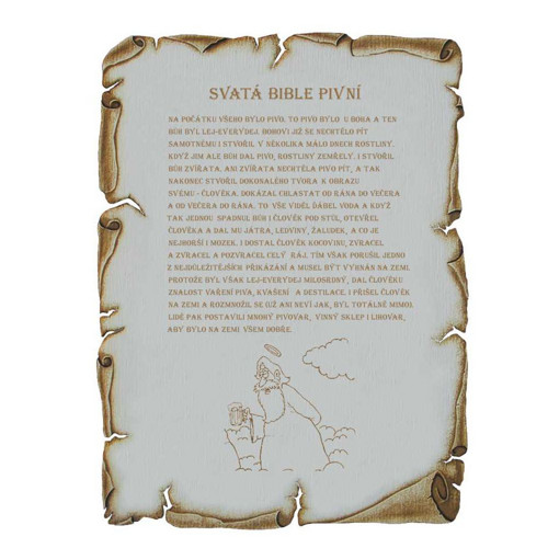 865 / Svatá Bible PIVNÍ - pergamen VELKÝ