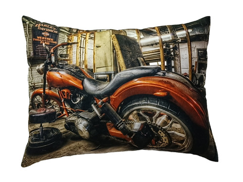 Polštář s motorkou Harley Davidson