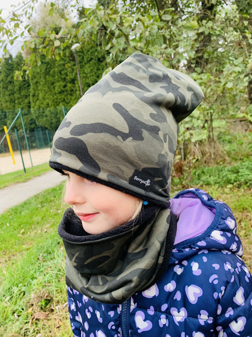 Čepice zimní maskáčová zelená