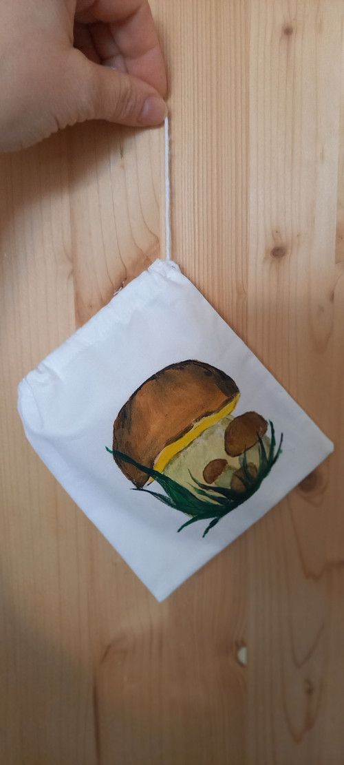Pytlík/ sáček na houby- houbičky - malý dárek