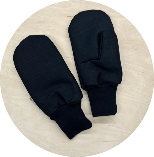 Softshellové rukavice s beránkem ČERNÉ — foto 1