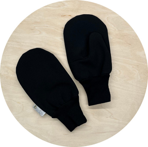Softshellové rukavice s fleecem ČERNÉ — foto 1