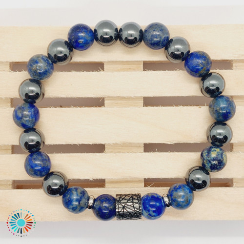 Náramek SELF-CONFIDENCE lapis lazuli & hematit