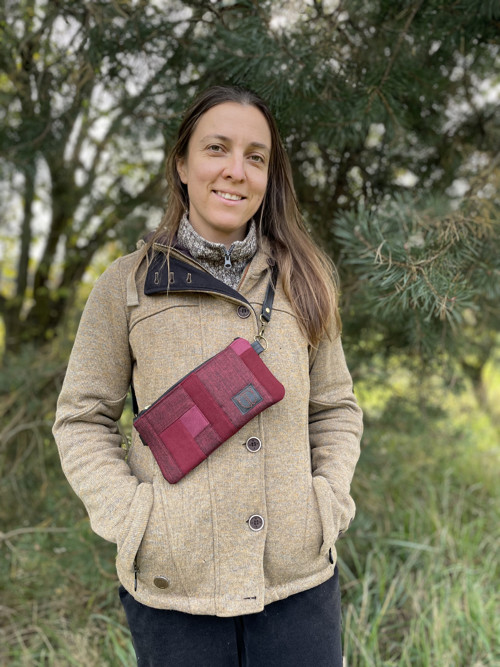 0waste crossbody kabelka- Merlotka