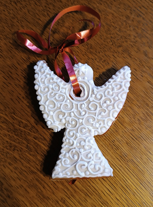 Perníček vánoční na stromek, anděl, 10 cm