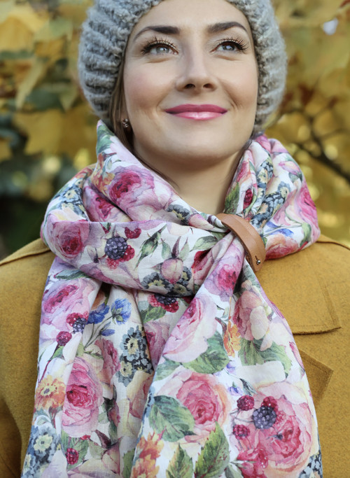 Elegantná dámska šatka z exkluzívneho ľanu