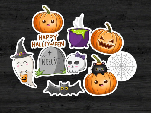 Balíček samolepek Halloween