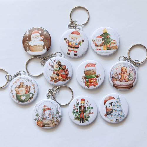 Placka Vánoce (Santa a postavičky) - 37mm
