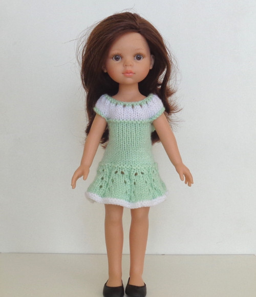 Mátové šaty na panenku Paola Reina 32 cm