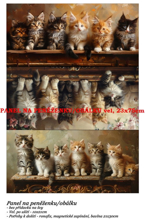 Panel na peněženku či obálku bavlna