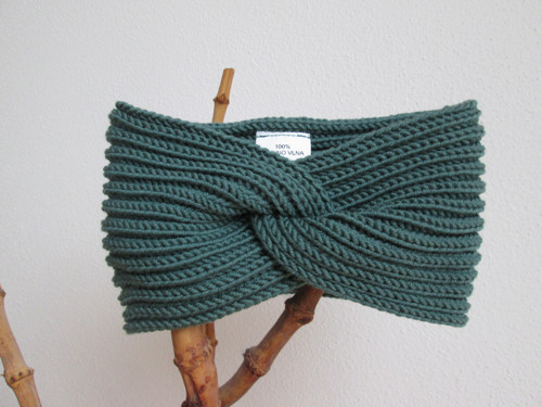 Čelenka 100% merino mlžný les — foto 1