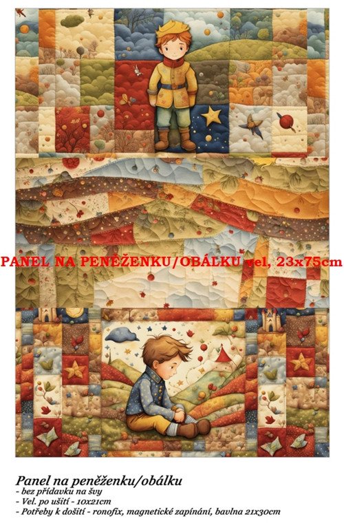 Panel na peněženku či obálku bavlna