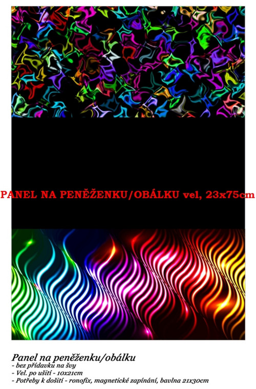 Panel na peněženku či obálku bavlna