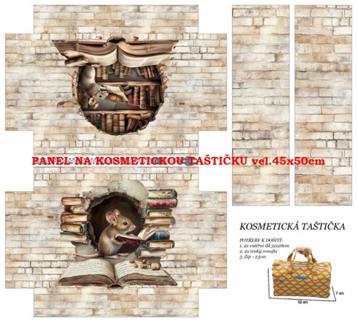 Panel na taštičku bavlna — foto 1