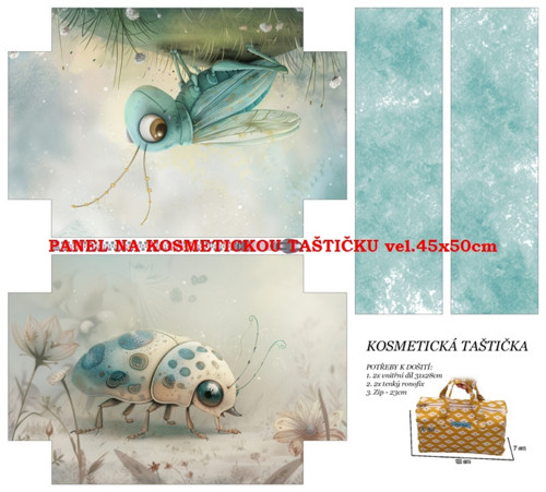 Panel na taštičku bavlna — foto 1