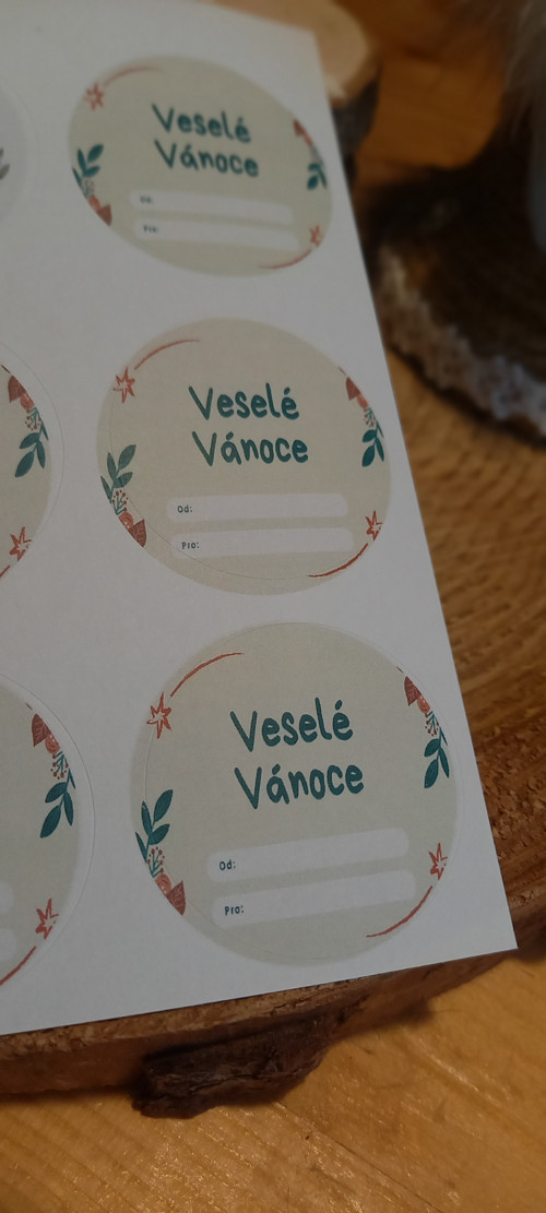 Samolepka vánoční - Veselé Vánoce