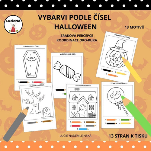 Vybarvi podle čísel -HALLOWEEN