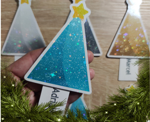 Holograficke menovky na vianočné darčeky