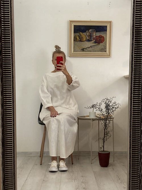 TOP/BLúZA ĽAN-ová / CREAm/ — foto 1