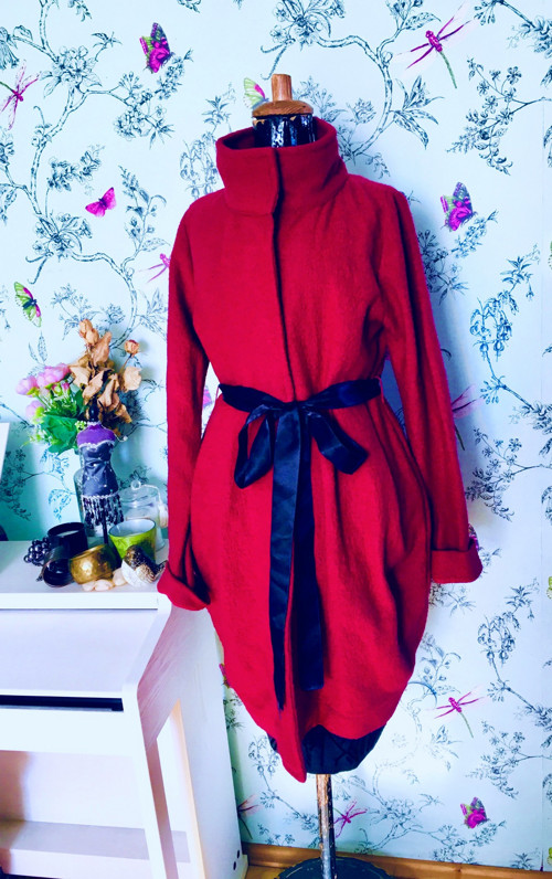 Kabát red,100% vlna — foto 1