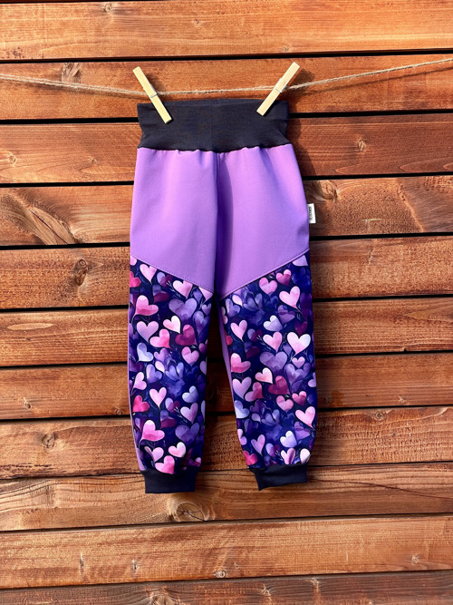 Softshellové kalhoty SRDÍČKA 86/92