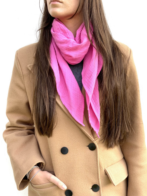 Mušelínový šál " Wright PINK " — foto 1