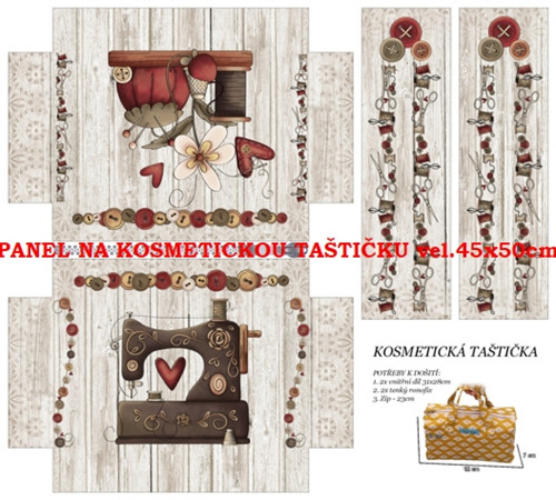 Panel na taštičku kočárkovina - skladem
