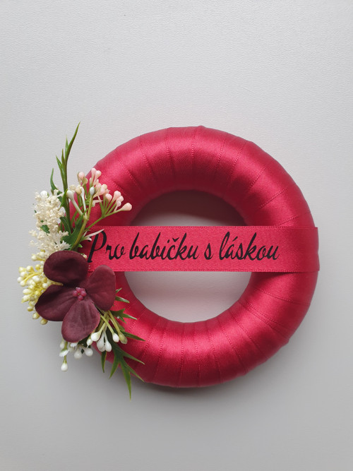 Vzpomínkový věneček s nápisem dle přání