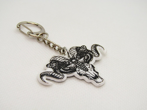 Klíčenka "Death Moth & Baphomet"