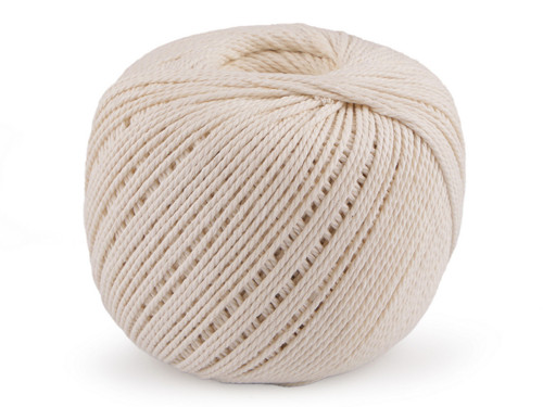 Bavlněná příze macrame 2 mm (500g) - režná