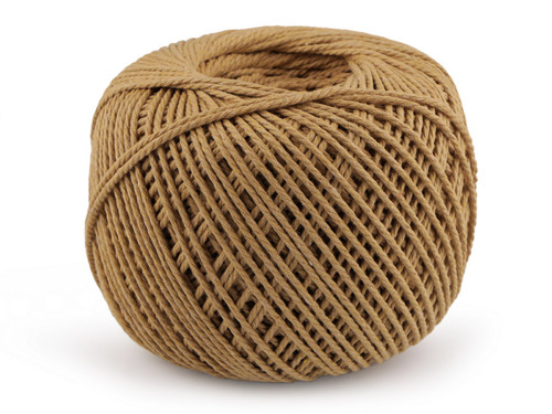 Bavlněná příze macrame 2 mm (500g) - béžová