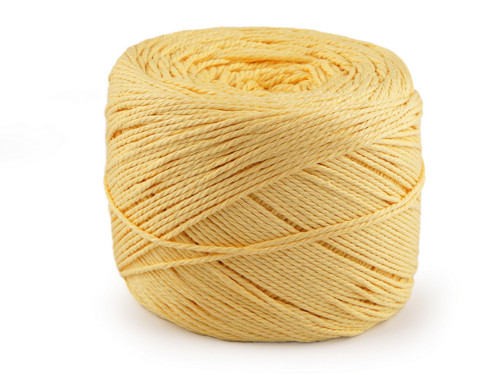 Bavlněná příze macrame 2 mm (500g) - žlutá