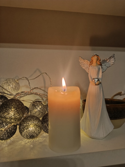 Adventní svíčka ze sójového vosku s vůní